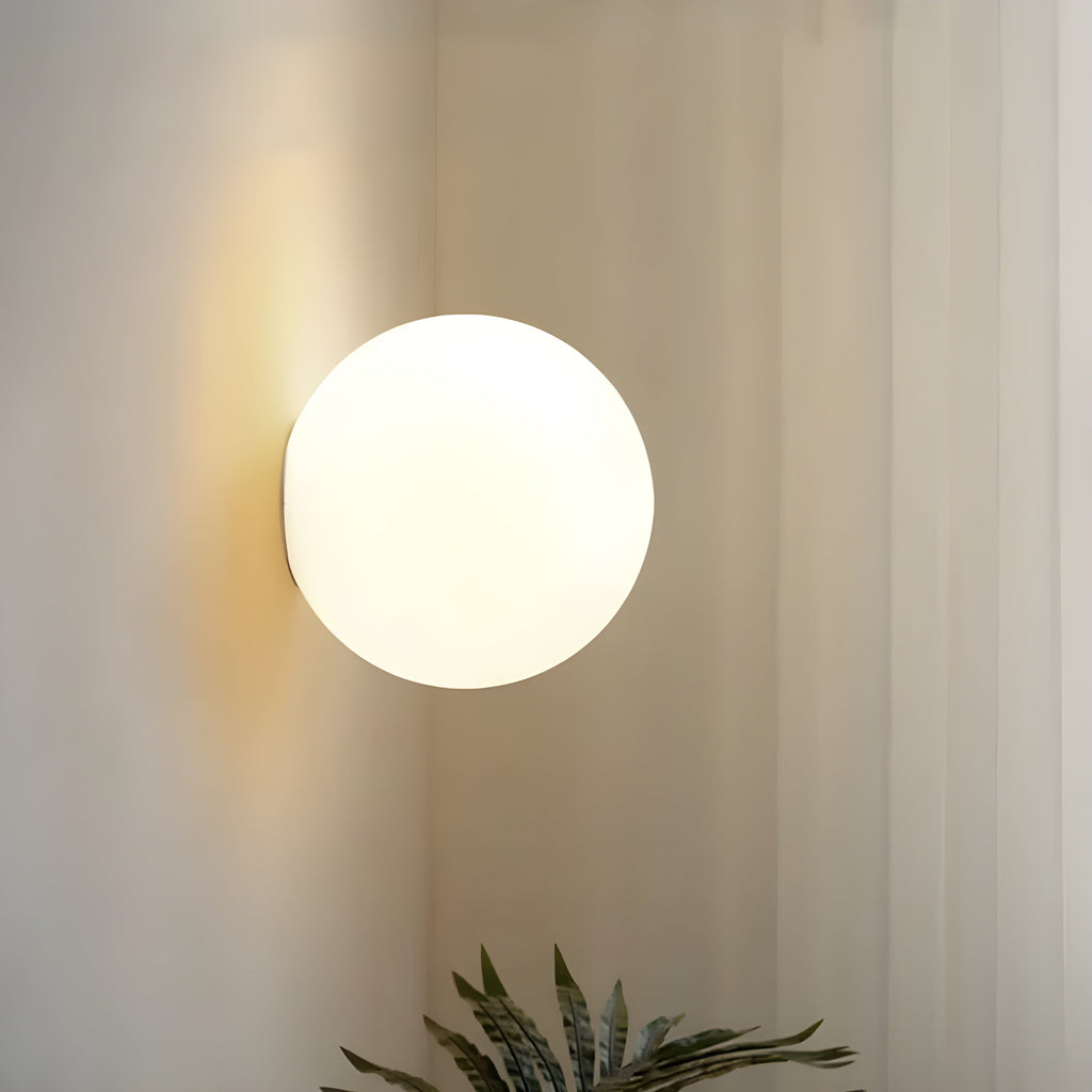 Frosted Glass Globe Wall Lamp – view 7 | BROKLEN