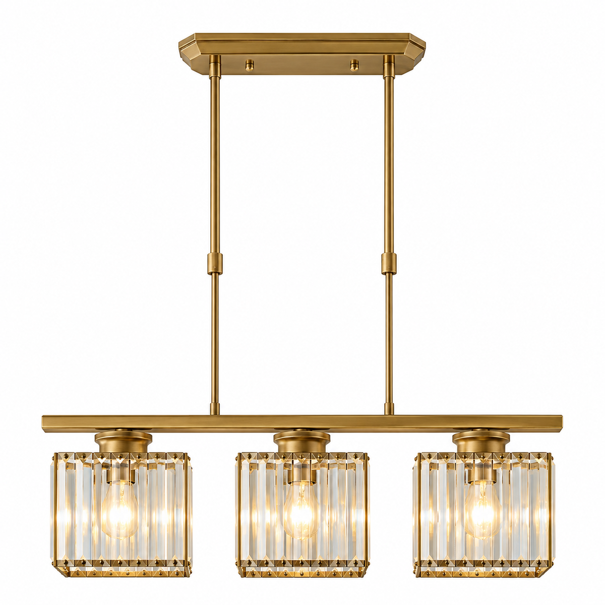 Glass Shade Linear Pendant Light – view 8 | BROKLEN