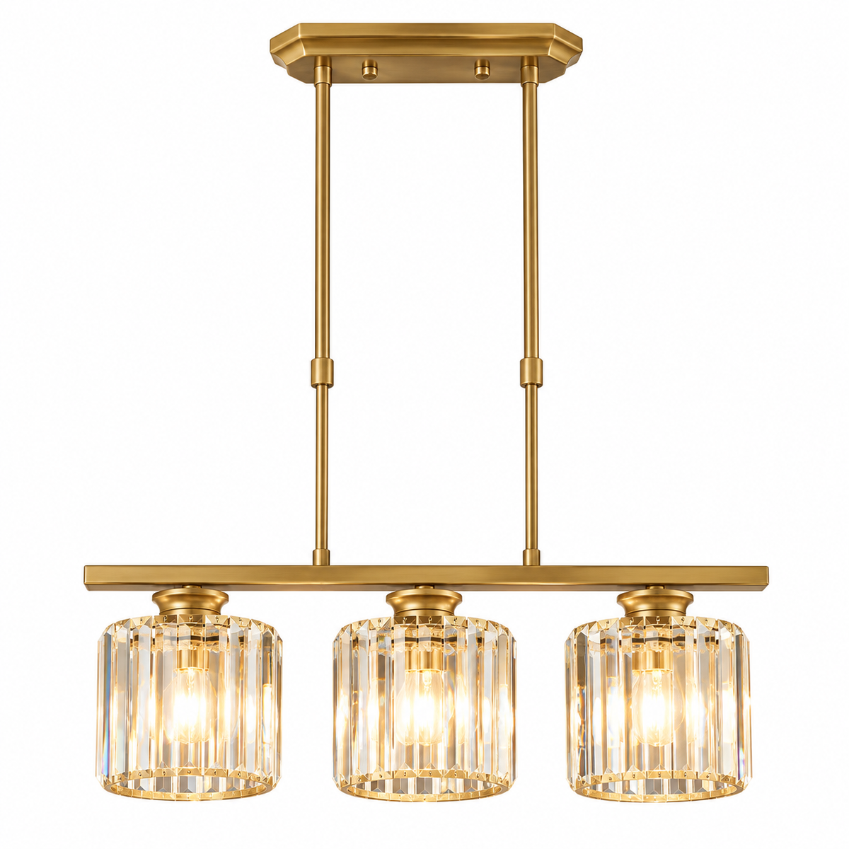 Glass Shade Linear Pendant Light – view 9 | BROKLEN