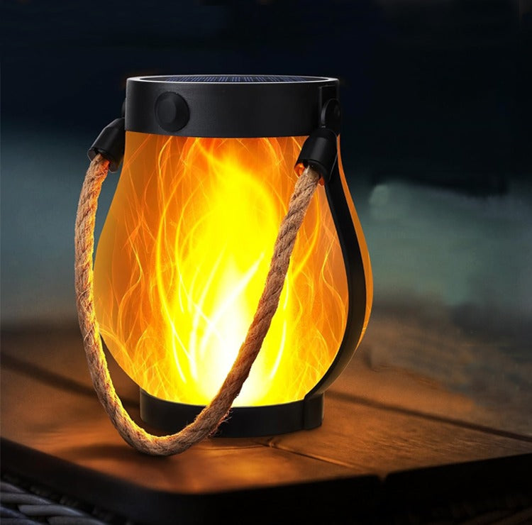 Compact Solar Flame-Effect Lantern – view 2 | BROKLEN