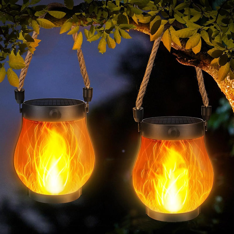 Compact Solar Flame-Effect Lantern – view 3 | BROKLEN