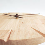 Scandinavian Solid Wood Silent Wall Clock with Carved Markers – view 5 | BROKLEN