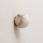 Round Alabaster LED Wall Light – Japandi – view 9 | BROKLEN