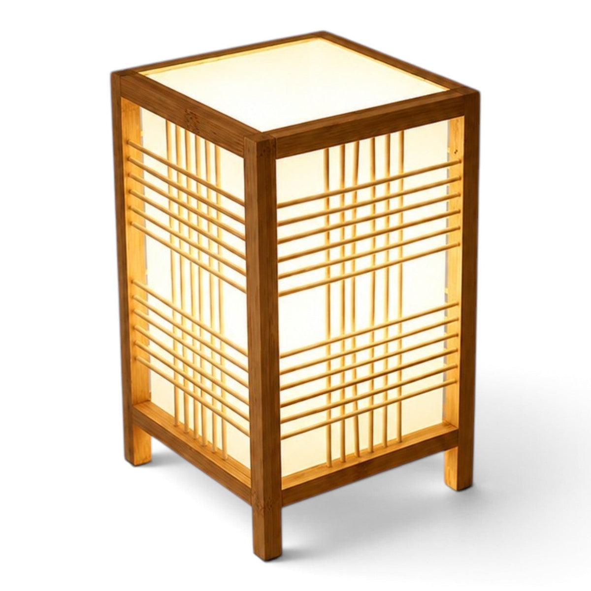 Japandi Woven Bamboo Table Lamp – view 9 | BROKLEN