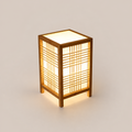 Japandi Woven Bamboo Table Lamp – view 2 | BROKLEN