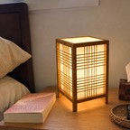Japandi Woven Bamboo Table Lamp – view 6 | BROKLEN