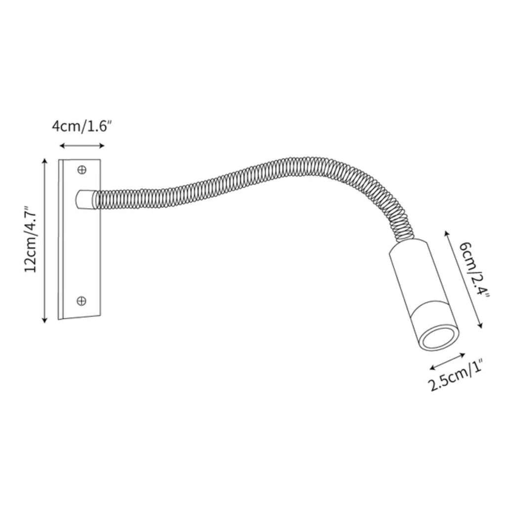 Flexible Gooseneck Reading Wall Light – view 13 | BROKLEN