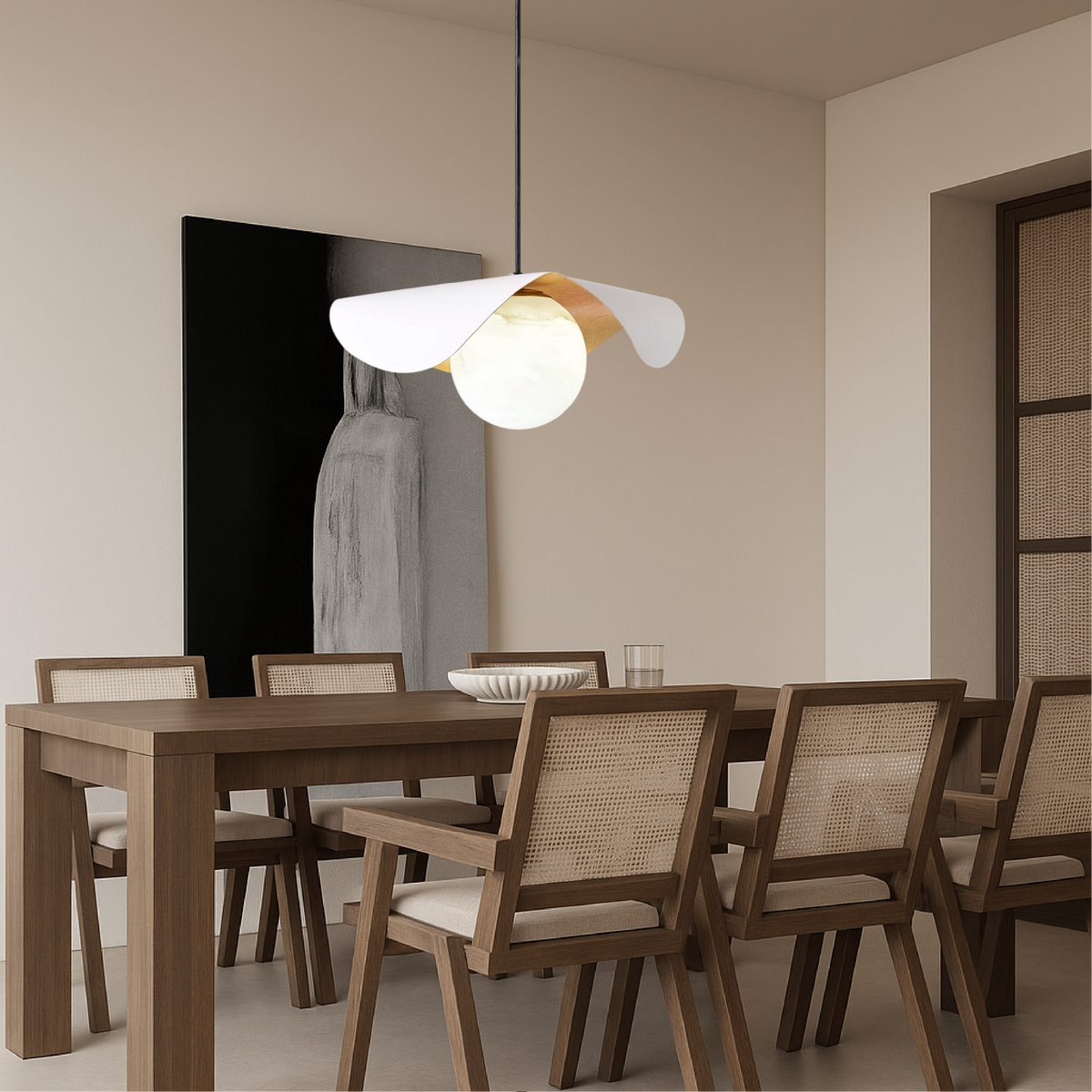 Marble Globe Pendant Light – view 4 | BROKLEN