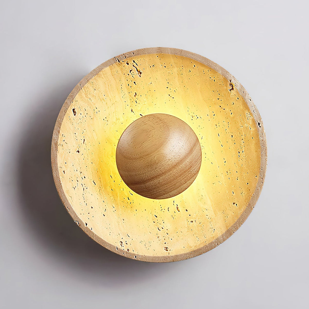 Japandi Wabi-Sabi Travertine Wall Light – view 4 | BROKLEN