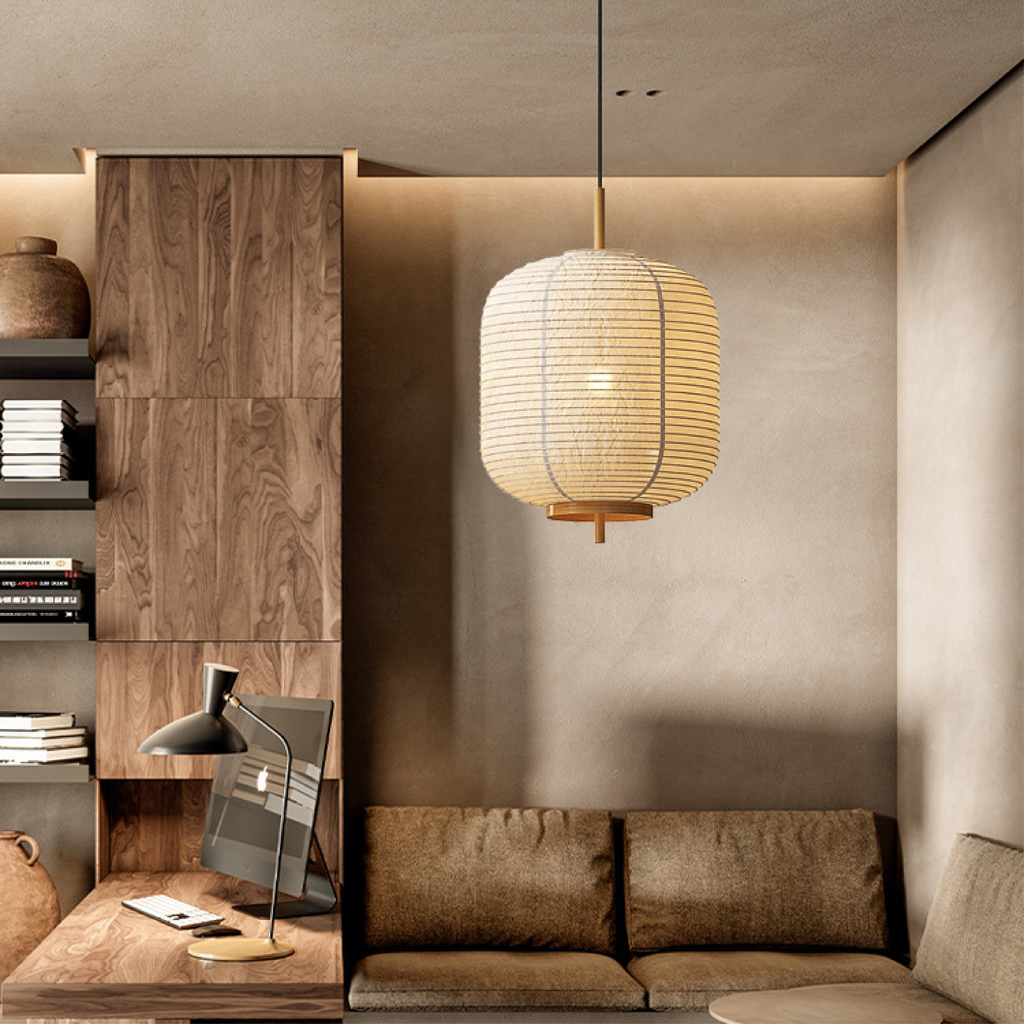 Japanese Rice Paper Pendant Light – view 4 | BROKLEN