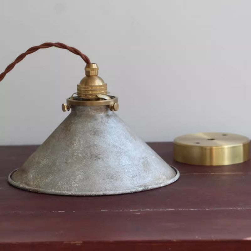 Vintage Industrial Cone Pendant Light – view 6 | BROKLEN