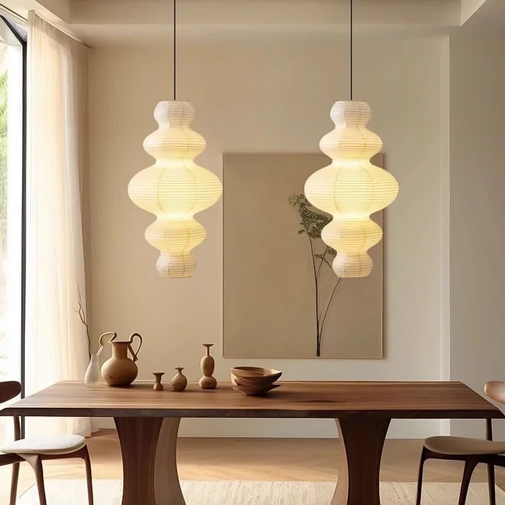 Layered Rice Paper Cloud Pendant Light – view 3 | BROKLEN