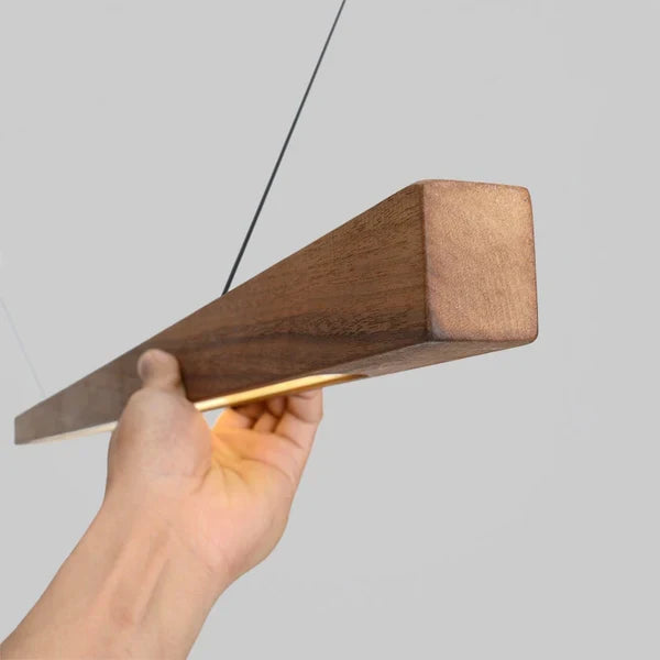 Linear Wood LED Pendant Light – view 4 | BROKLEN
