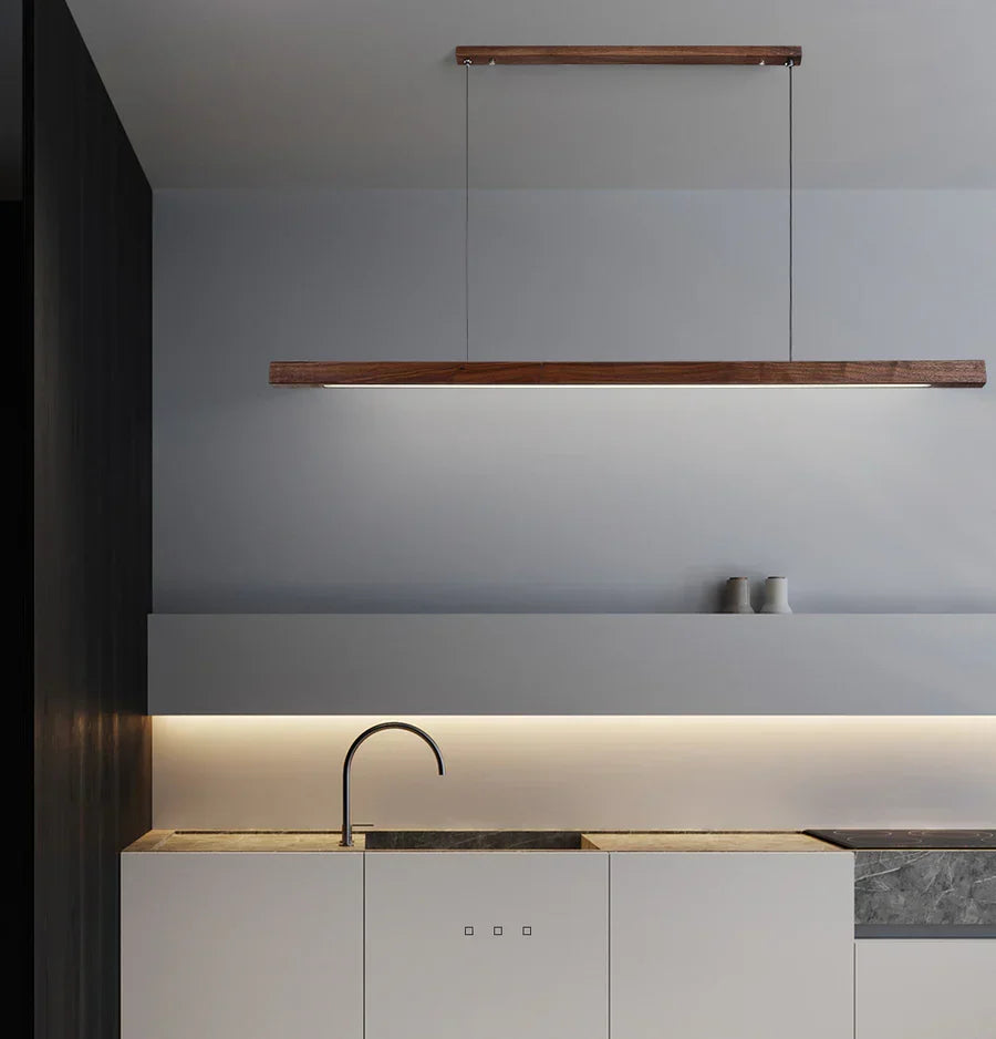 Linear Wood LED Pendant Light – view 7 | BROKLEN