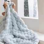 Long Pile Wavy Texture Throw Blanket – view 2 | BROKLEN