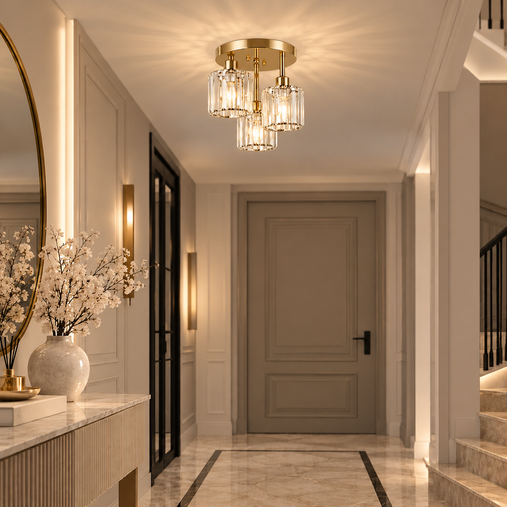 3-Light Glass Rod Ceiling Light – view 5 | BROKLEN