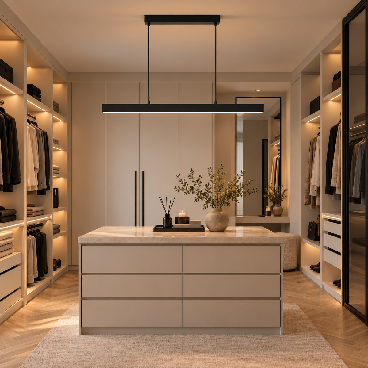 Linear LED Pendant Light – Dining Table & Kitchen Island – view 5 | BROKLEN