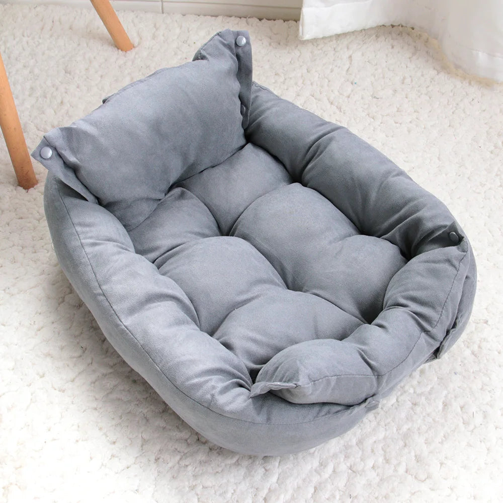 Luxury Pet Bed | 3-in-1 Convertible Dog & Cat Bed with Soft Cotton Feel | Cozy Retreat for Ultimate Comfort | BROKLEN