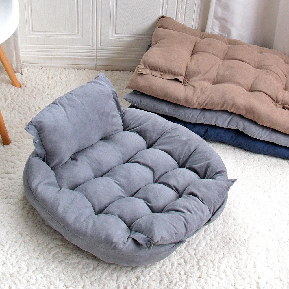 Luxury Pet Bed | 3-in-1 Convertible Dog & Cat Bed with Soft Cotton Feel | Cozy Retreat for Ultimate Comfort | BROKLEN - view 3