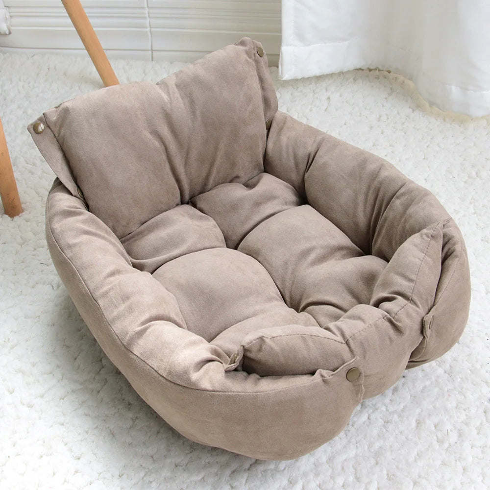 Luxury Pet Bed | 3-in-1 Convertible Dog & Cat Bed with Soft Cotton Feel | Cozy Retreat for Ultimate Comfort | BROKLEN - view 5