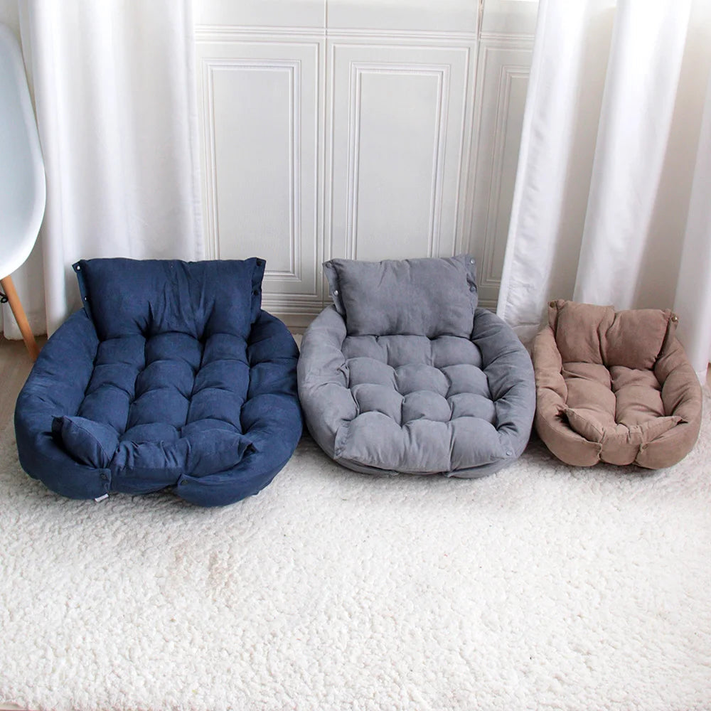 Luxury Pet Bed | 3-in-1 Convertible Dog & Cat Bed with Soft Cotton Feel | Cozy Retreat for Ultimate Comfort | BROKLEN - view 8