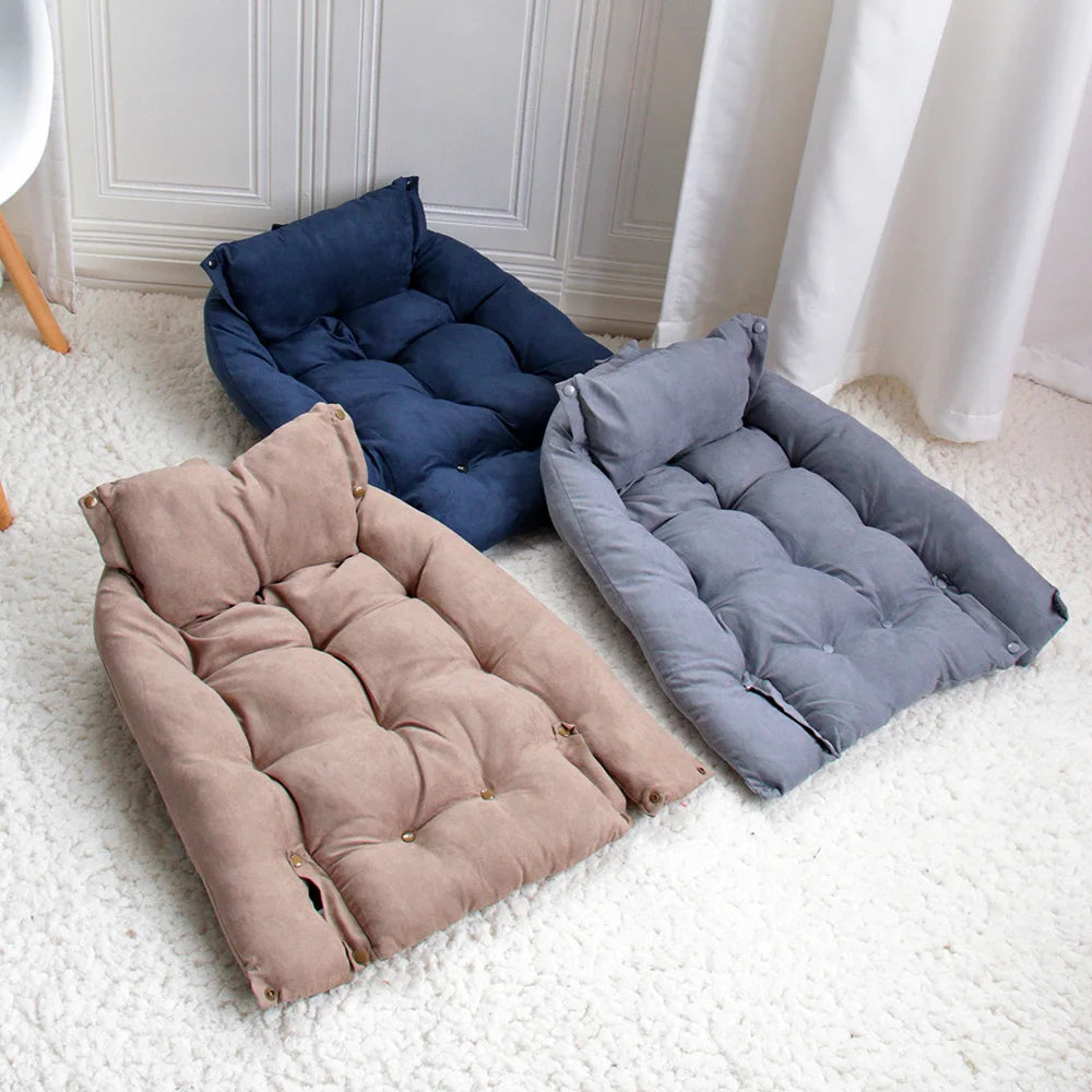 Luxury Pet Bed | 3-in-1 Convertible Dog & Cat Bed with Soft Cotton Feel | Cozy Retreat for Ultimate Comfort | BROKLEN - view 9