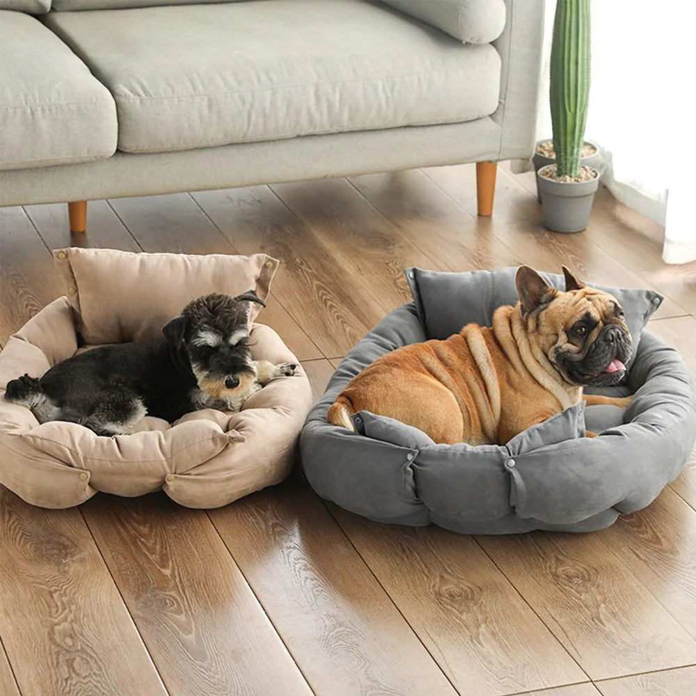 Luxury Pet Bed | 3-in-1 Convertible Dog & Cat Bed with Soft Cotton Feel | Cozy Retreat for Ultimate Comfort | BROKLEN - view 11