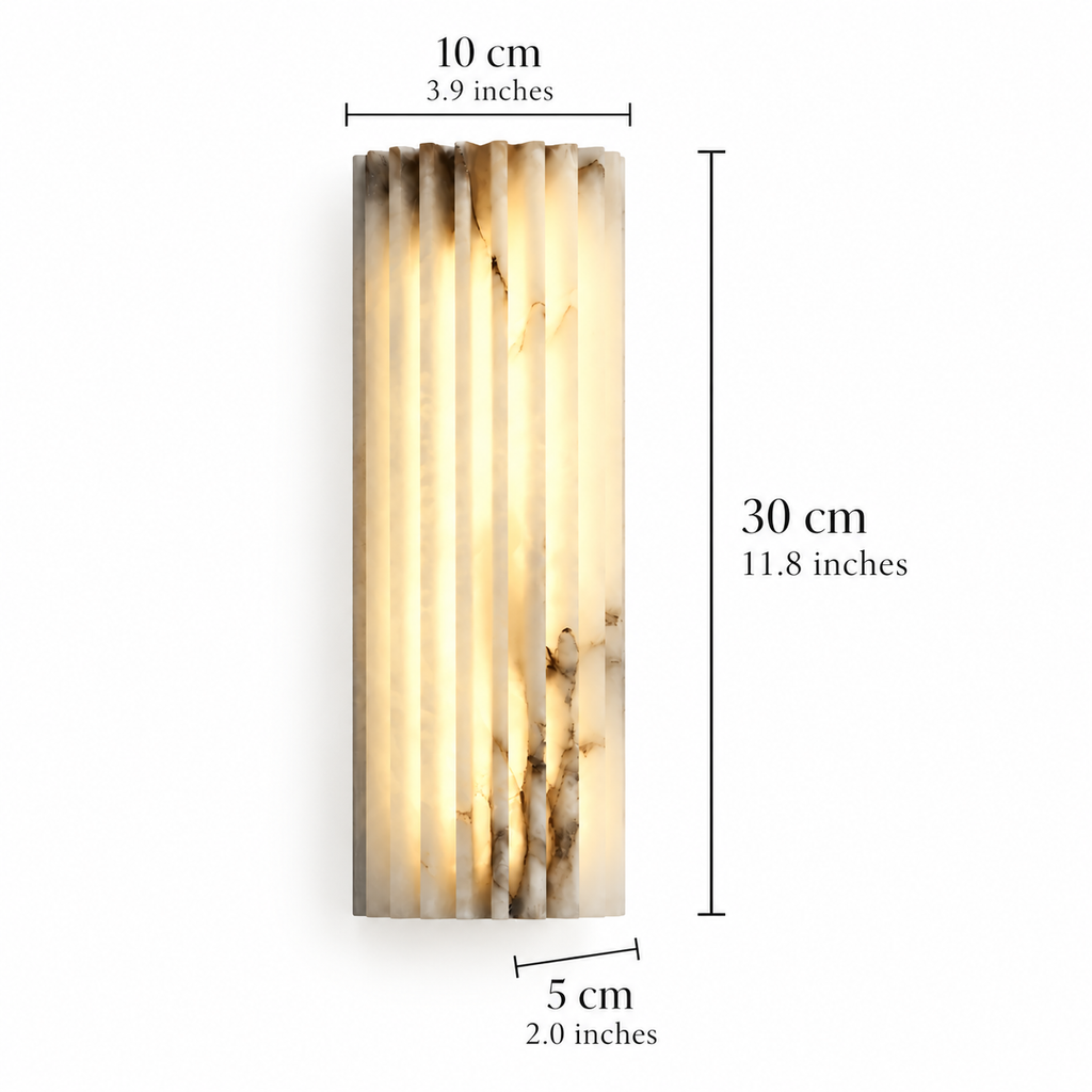 Ribbed Alabaster Wall Light – view 10 | BROKLEN