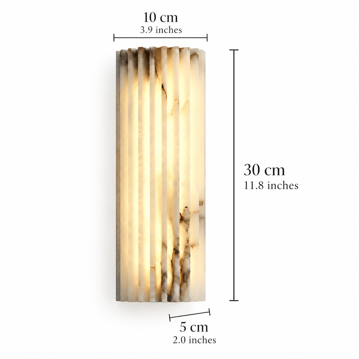 Ribbed Alabaster Wall Light – view 10 | BROKLEN