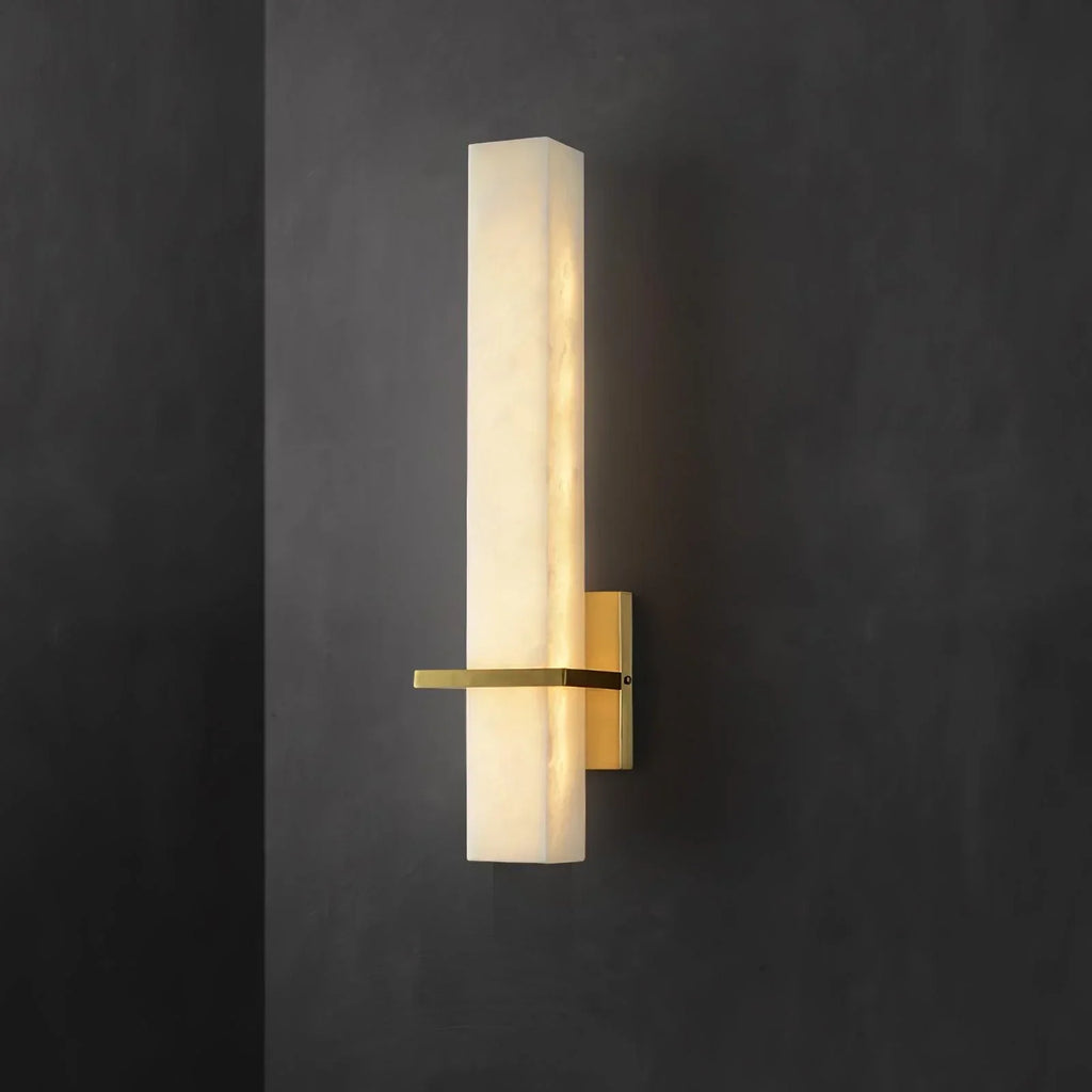 Alabaster & Brass LED Wall Sconce – view 20 | BROKLEN