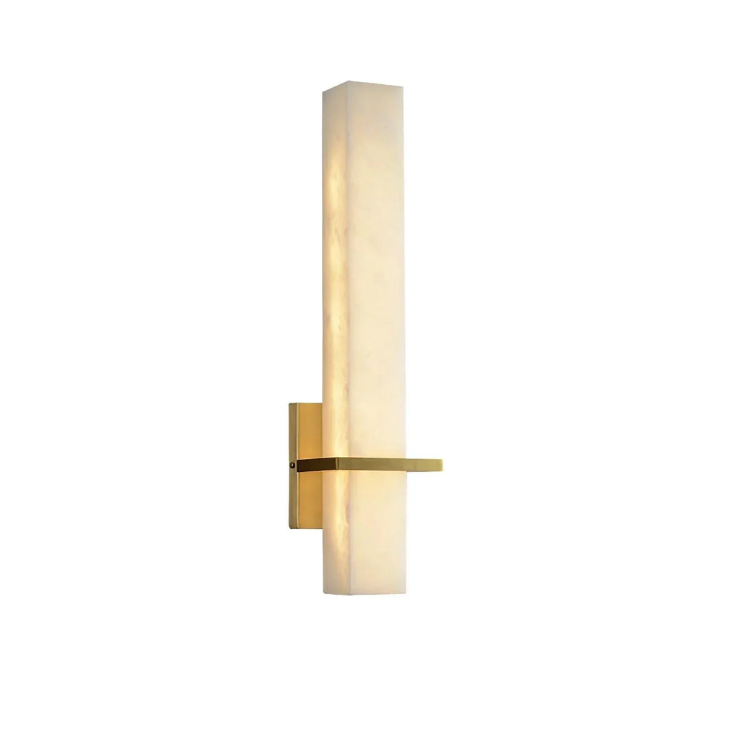 Alabaster & Brass LED Wall Sconce – view 26 | BROKLEN