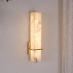 Alabaster & Brass LED Wall Sconce – view 16 | BROKLEN