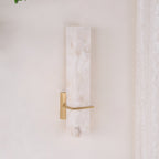 Alabaster & Brass LED Wall Sconce – view 7 | BROKLEN