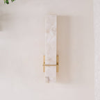 Alabaster & Brass LED Wall Sconce – view 6 | BROKLEN