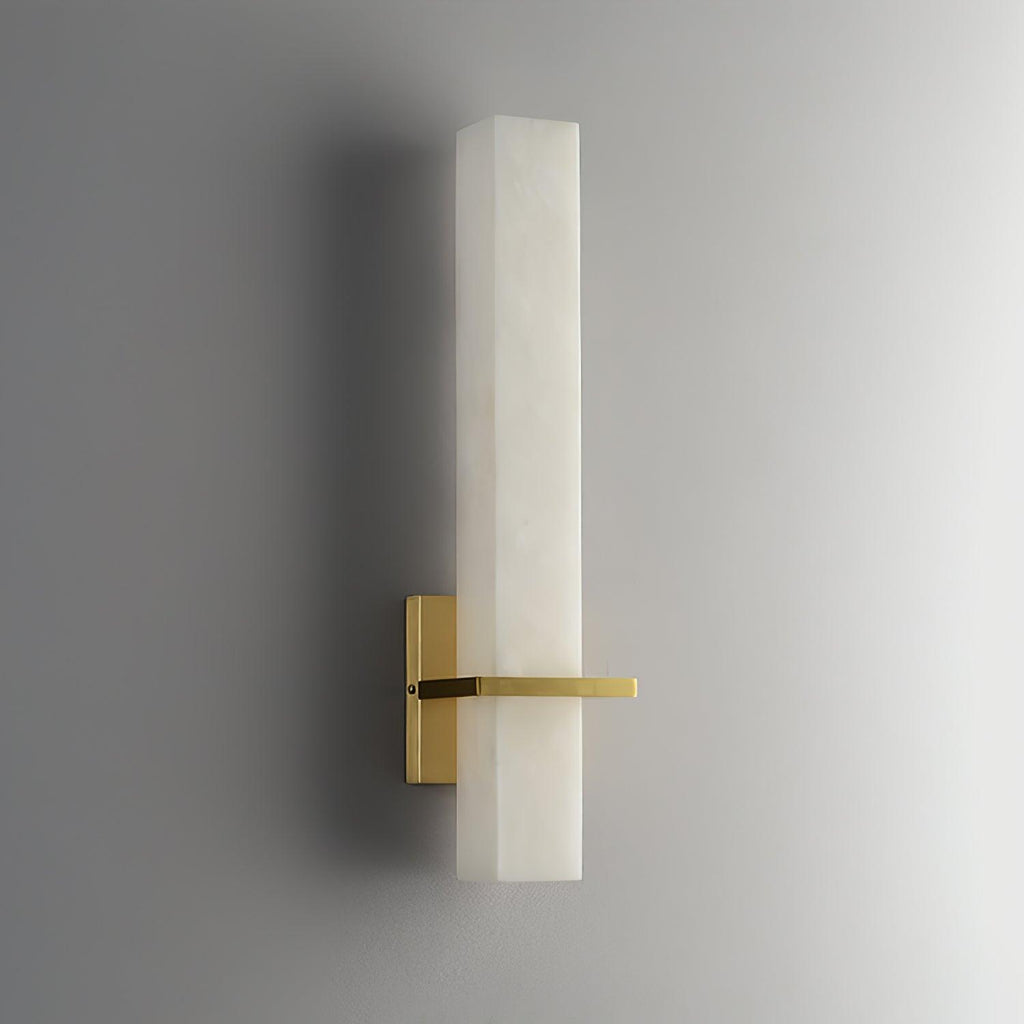 Alabaster & Brass LED Wall Sconce – view 4 | BROKLEN