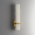 Alabaster & Brass LED Wall Sconce – view 4 | BROKLEN