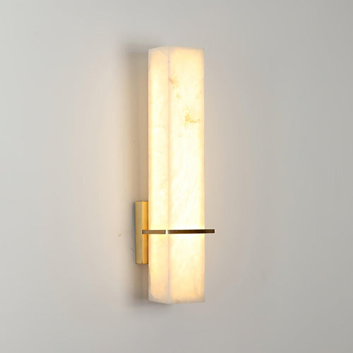 Alabaster & Brass LED Wall Sconce – view 2 | BROKLEN