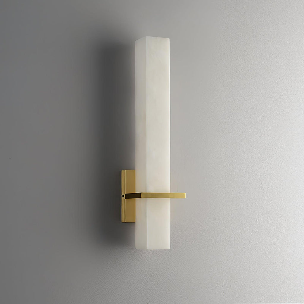 Alabaster & Brass LED Wall Sconce – view 10 | BROKLEN