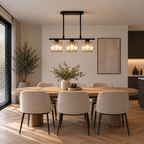 Glass Shade Linear Pendant Light – view 3 | BROKLEN