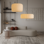 Ribbed Silk Pendant Lamp – view 3 | BROKLEN