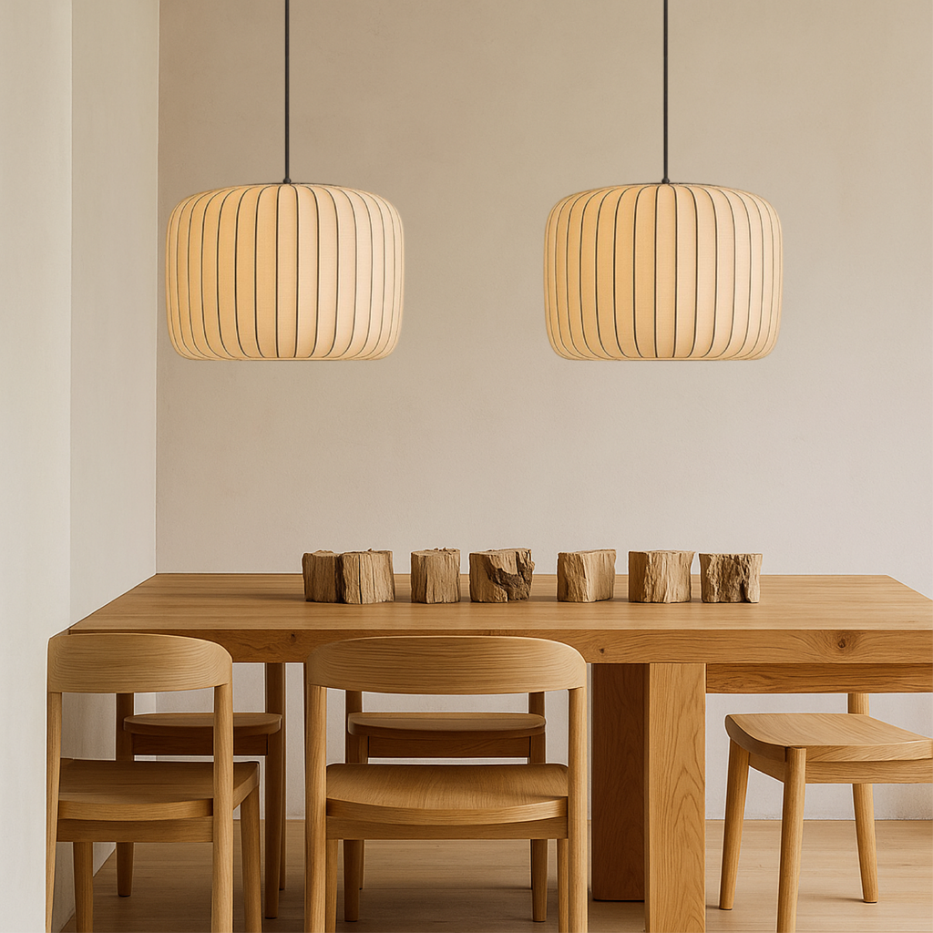 Ribbed Silk Pendant Lamp – view 4 | BROKLEN