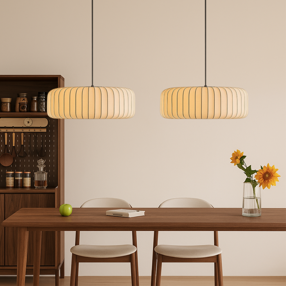 Ribbed Silk Pendant Lamp – view 5 | BROKLEN