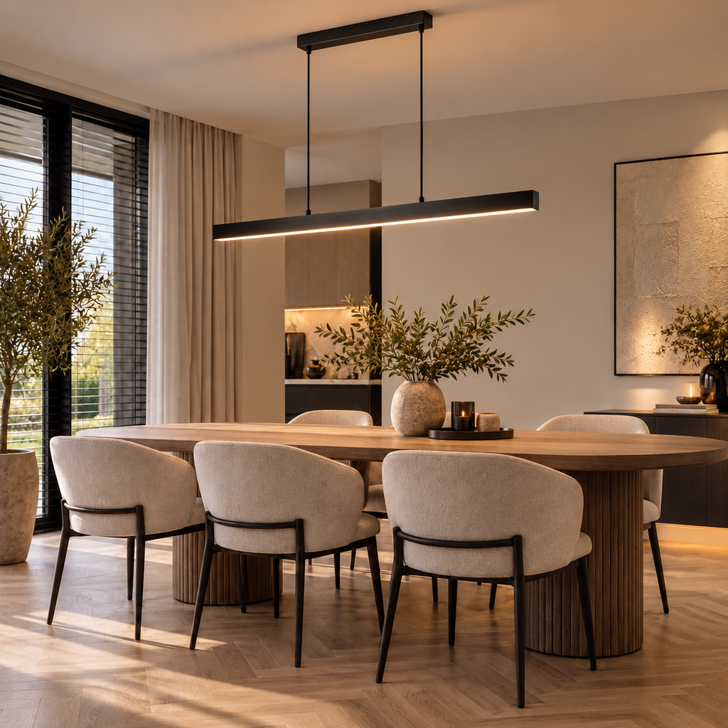 Linear LED Pendant Light – Dining Table & Kitchen Island – view 6 | BROKLEN
