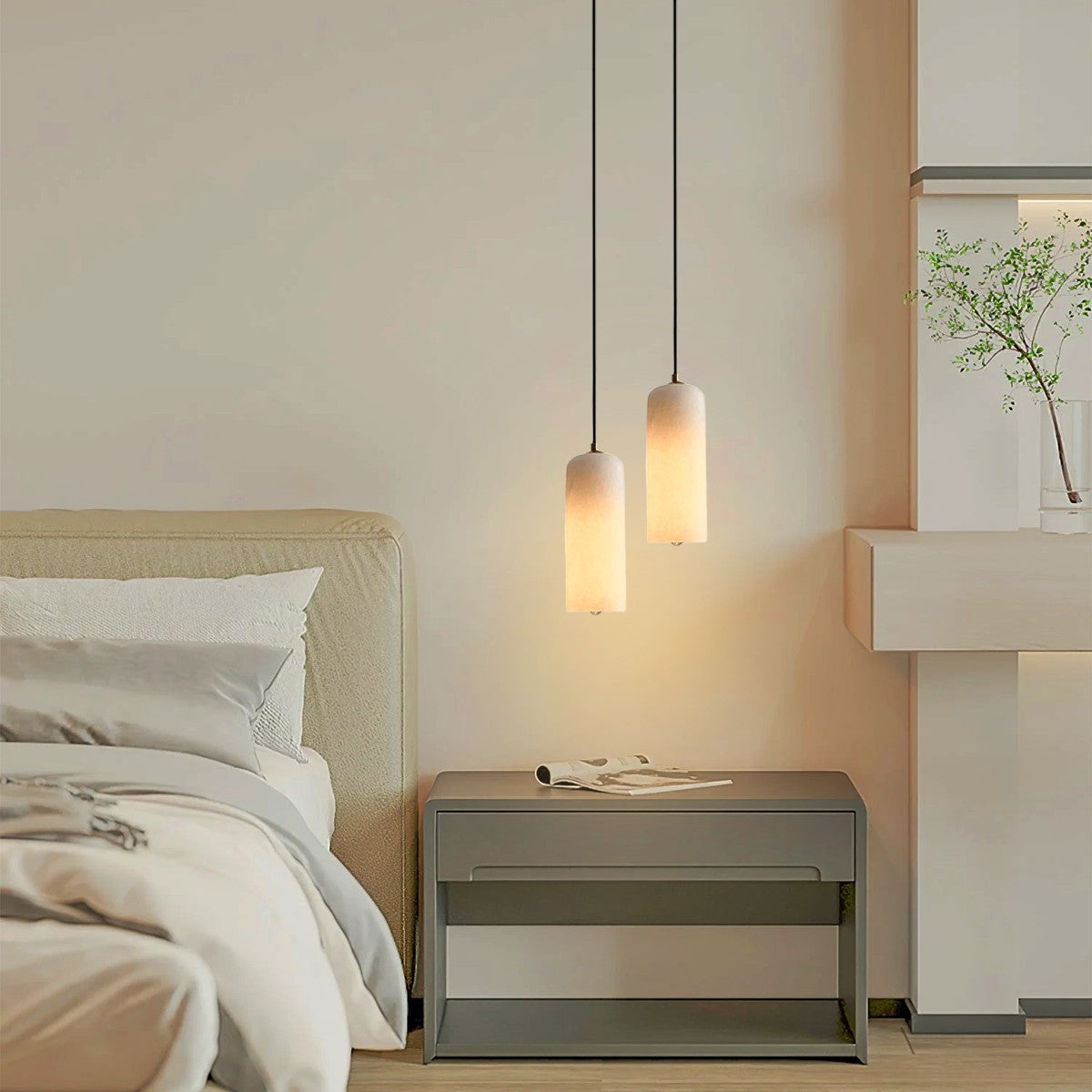 Alabaster Pendant Light – Natural Stone – view 10 | BROKLEN