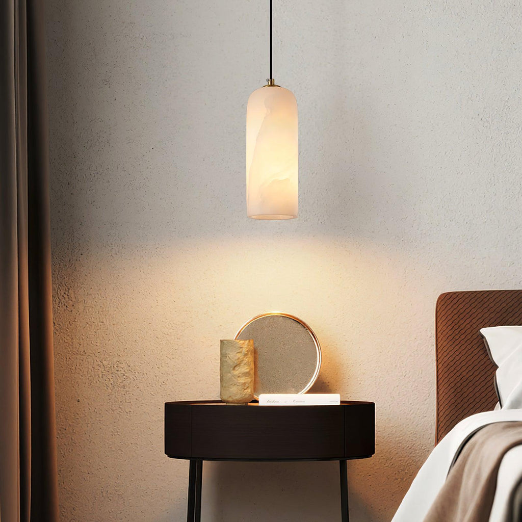 Alabaster Pendant Light – Natural Stone – view 3 | BROKLEN