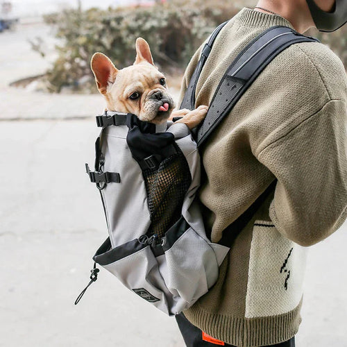 Dog Backpack Carrier – Ergonomic & Breathable with Built-In Safety Harness | BROKLEN