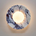 Marble Wall Sconce with Frosted Globe – view 3 | BROKLEN