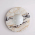 Marble Wall Sconce with Frosted Globe – view 5 | BROKLEN