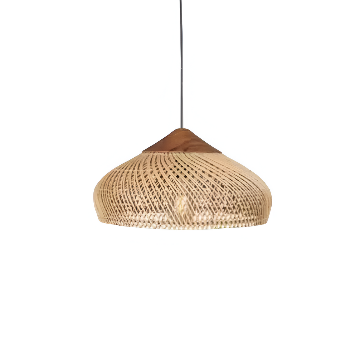 Retro Bohemian Black Rattan Pendant Light – view 4 | BROKLEN