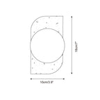 Travertine Wall Light with Frosted Globes – view 19 | BROKLEN